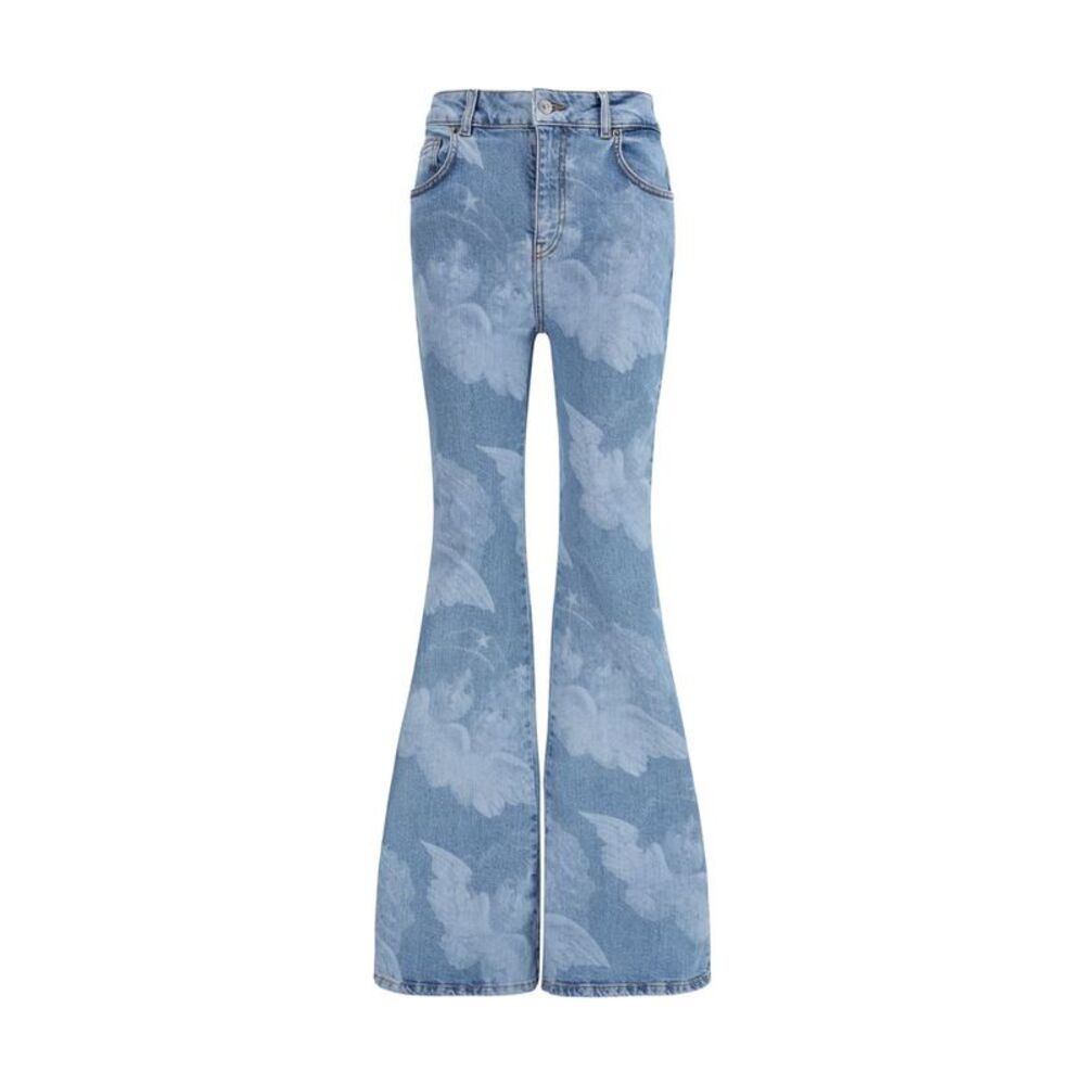 Fiorucci Blue Cotton Flared Women's Jeans
